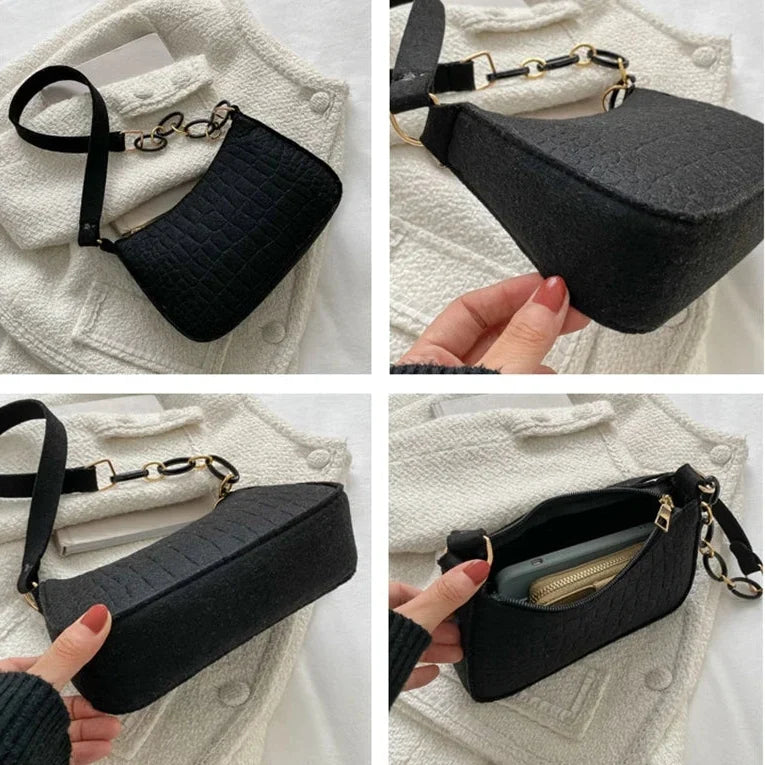 Thaïs - Petit sac effet croco